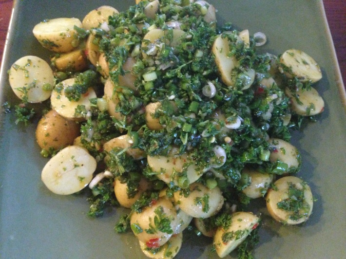 Spicy Potato Salad With Herbs And Olive Oil