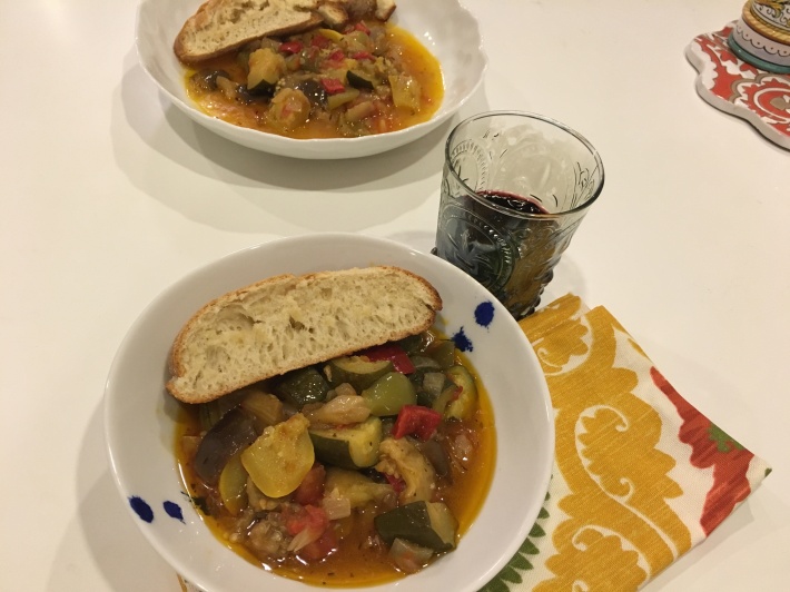 Ratatouille - Eggplant, Zucchini, Green Pepper Stew